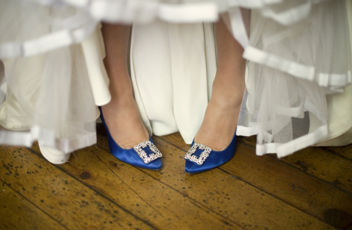 blue wedding shoes manolos