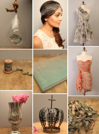 vintage wedding inspiration ombre touches