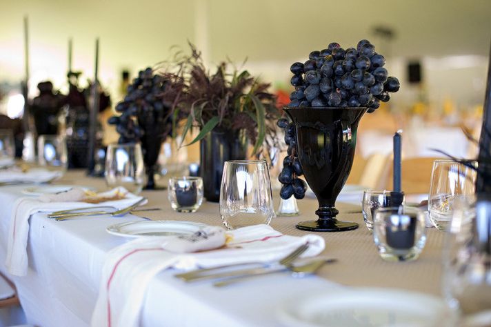 grape wedding centerpieces