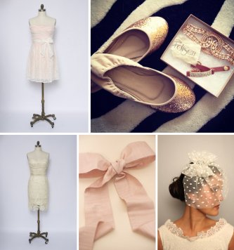 vintage wedding finds for romantic brides polka dot veil blush pink reception dress