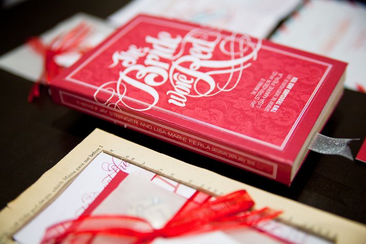red romantic wedding invitations