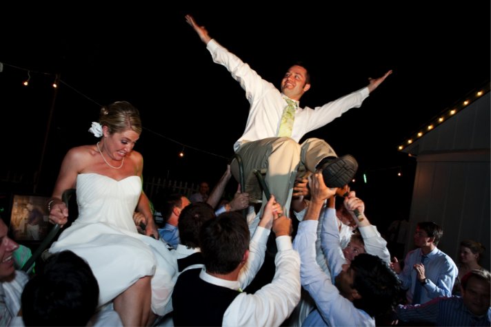 unique wedding ideas for interfaith wedding Jewish touches hora