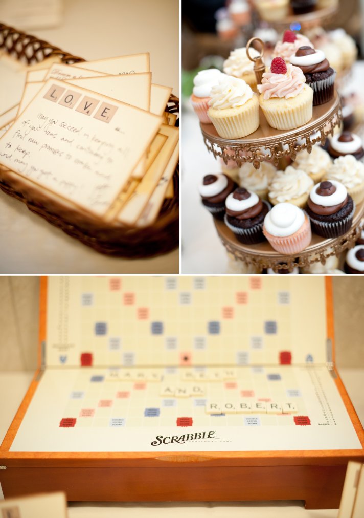 Scrabble themed wedding Virginia wedding venue decor 1