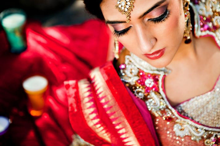 wedding planning ideas incorporating culture into I Dos Indian bride makeup