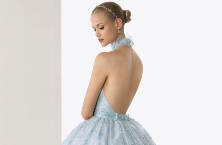 2013 wedding dresses beautiful statement backs by Rosa Clara sky blue