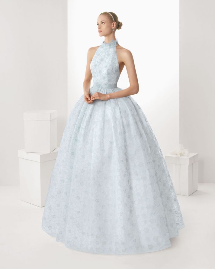 2013 wedding dresses beautiful statement backs by Rosa Clara sky blue