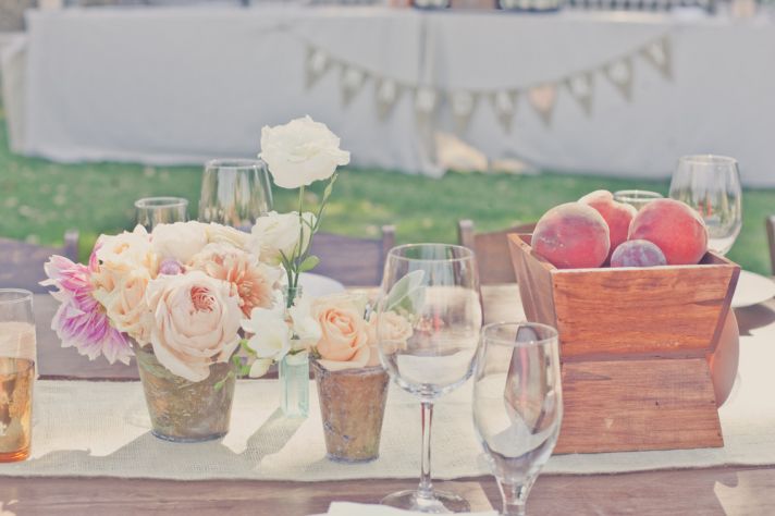 elegant real weddings lavender peach wedding colors reception table design