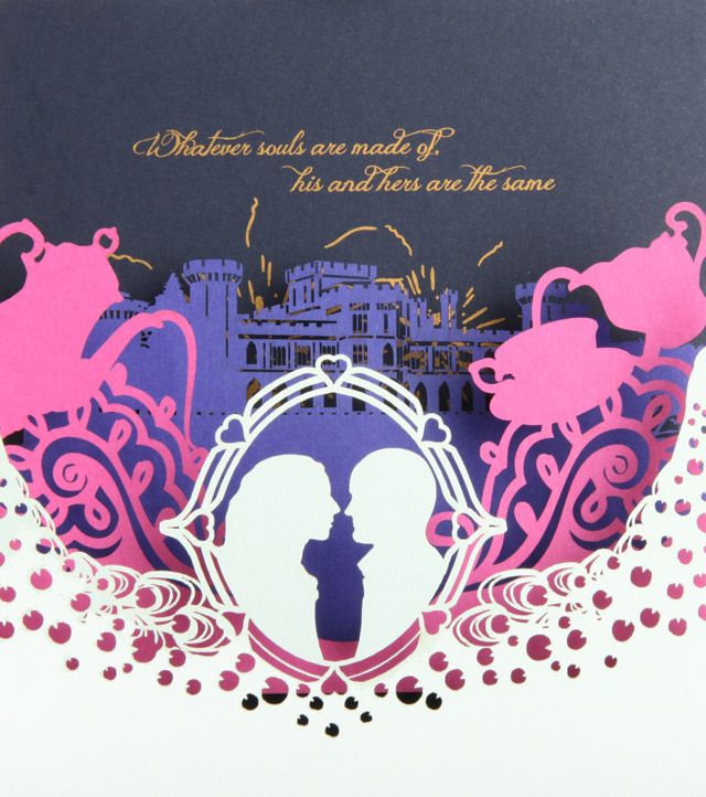 unique wedding stationery pop up invitations navy gold pink
