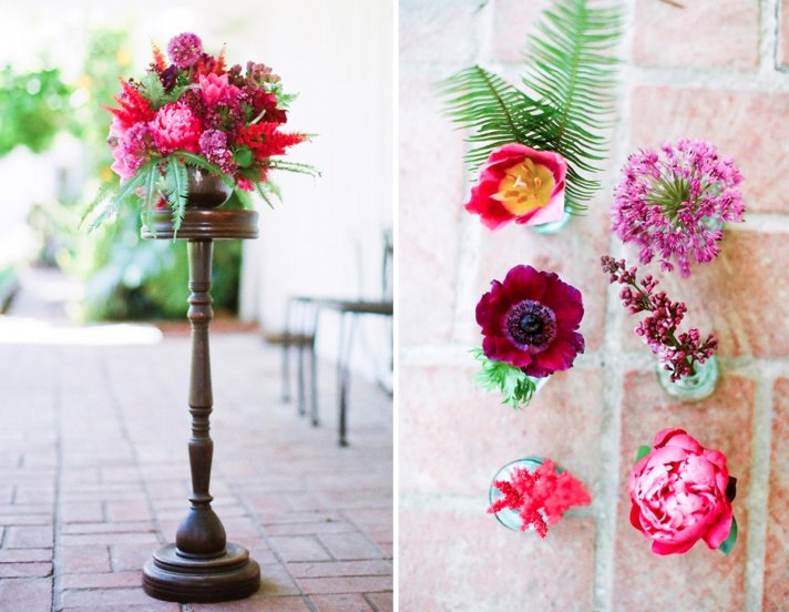jewel tone wedding flowers ruby scarlett amythest