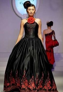 Black and Red Wedding Dresses
