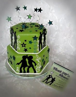 Seventies Disco Theme Cake sm