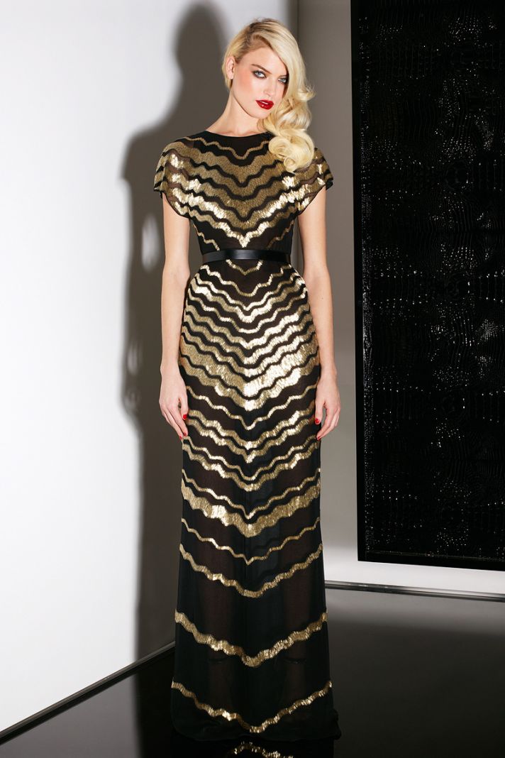 Glam Black and Gold Bridesmaid Dress, Jason Wu Pre-Fall 2013