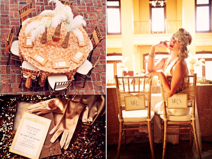 Great Gatsby Wedding Theme Bridal Style Reception Decor 2