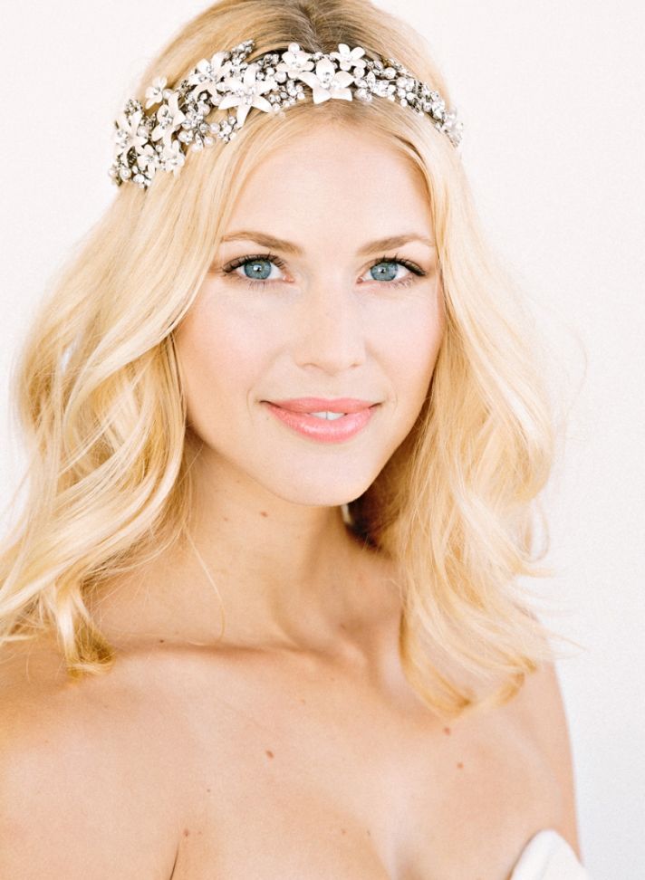 Floral Pearl Bridal Head Crown
