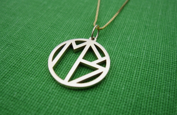 Modern Monogram Wedding necklace
