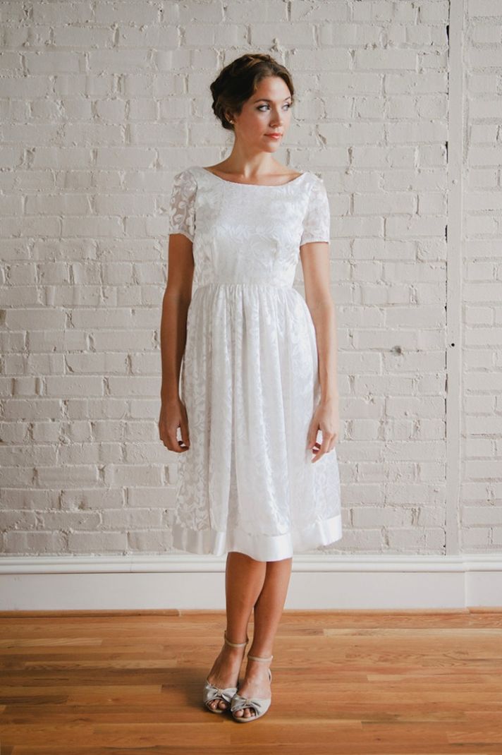 Simple LWD for wedding reception slit back