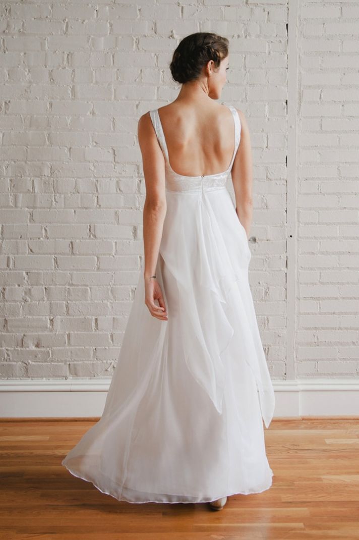 Simple LWD for wedding reception slit back