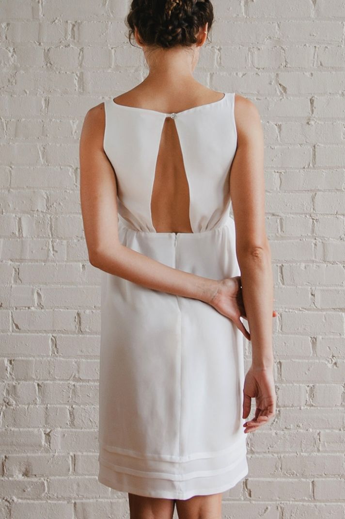Simple LWD for wedding reception slit back