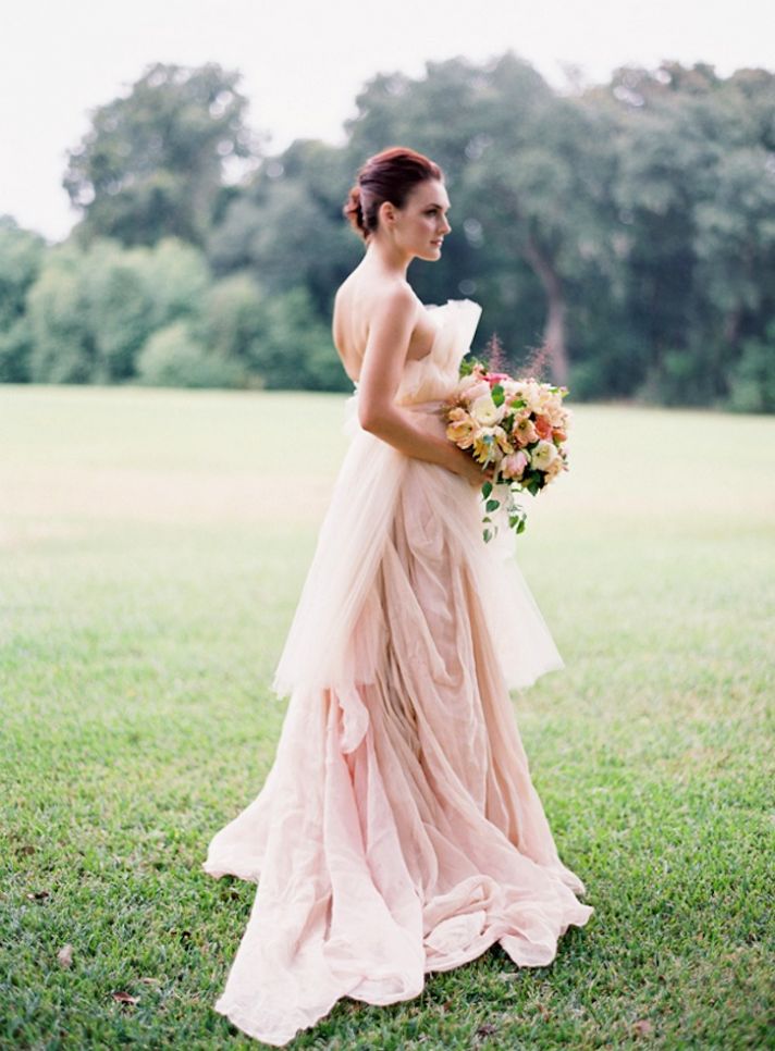 pink wedding dresses