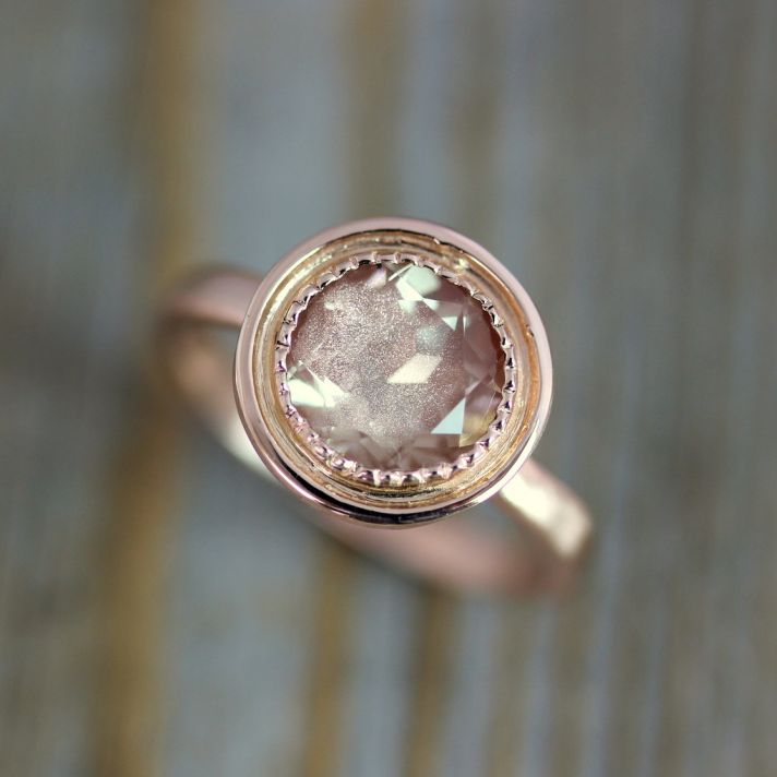 Rose Gold Halo Engagement Ring