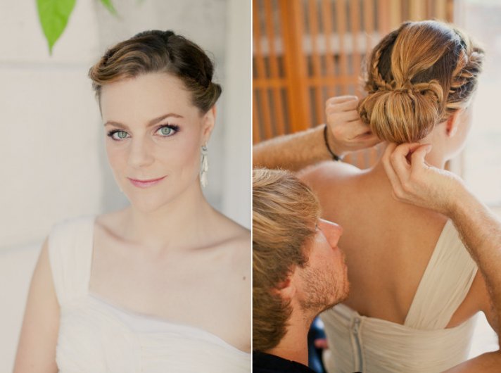 Braided wedding hairstyle bridal beauty 3