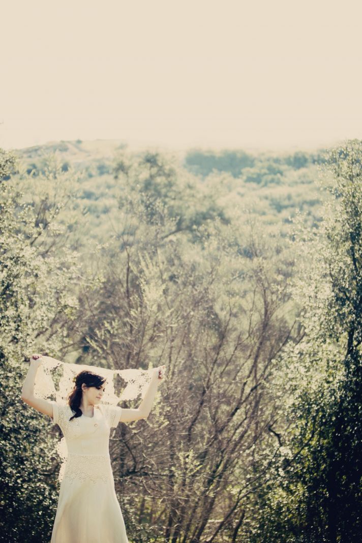 Bridal Beauty Inspiration Veiled Outdoor Bride