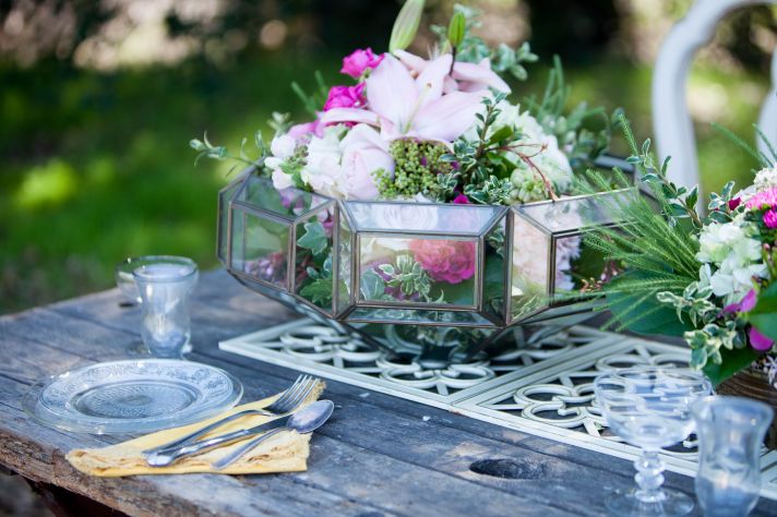 Rustic romance outdoor wedding shoot heart inspired chairs