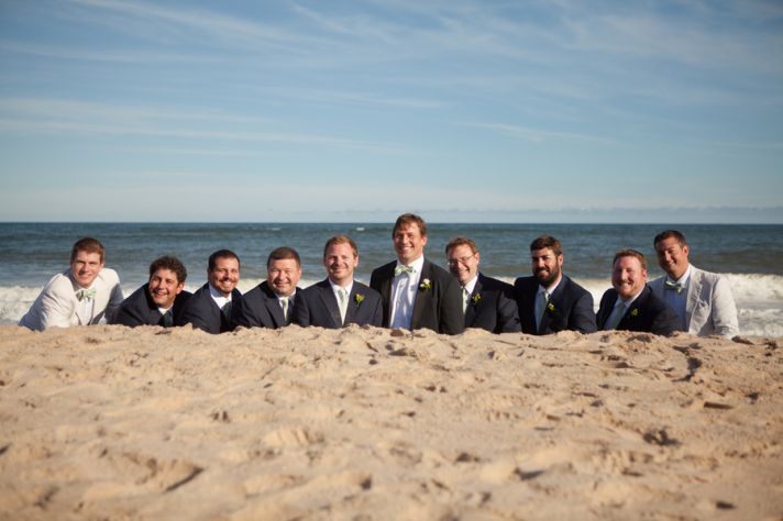 Real Wedding Long Island Throo Williams Photography by Verdi Groomsmen Beach