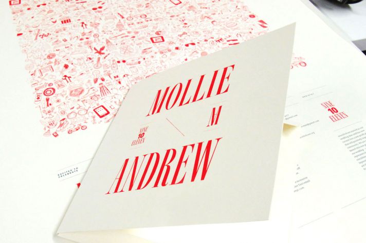 red and ivory interactive wedding invitations