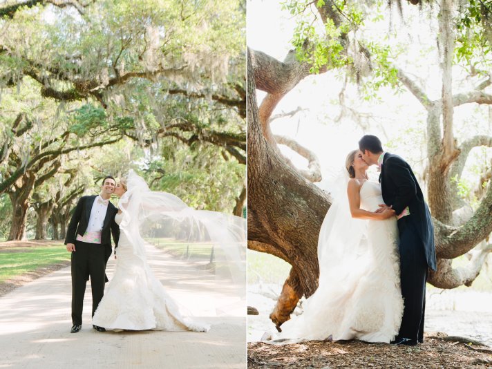First Look wedding approach bride taps groom on shoulder