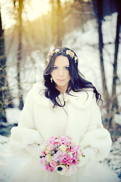 white faux fur wedding jacket
