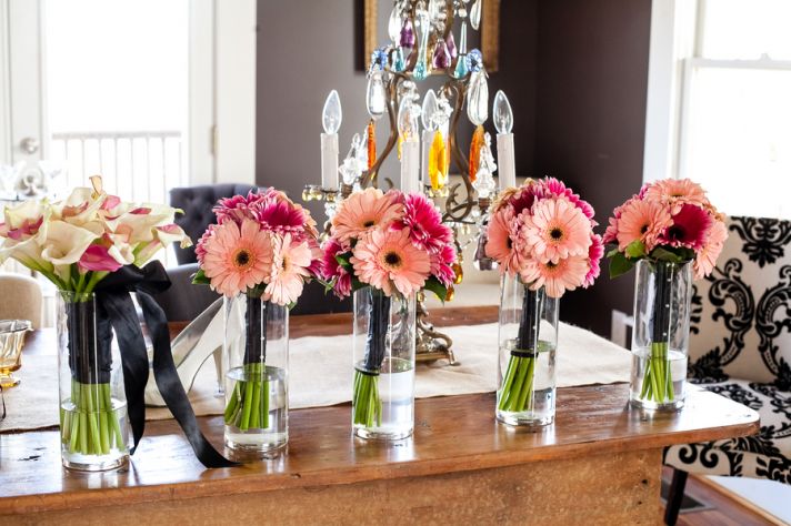 Diasies and Lilies in Shades of Pink