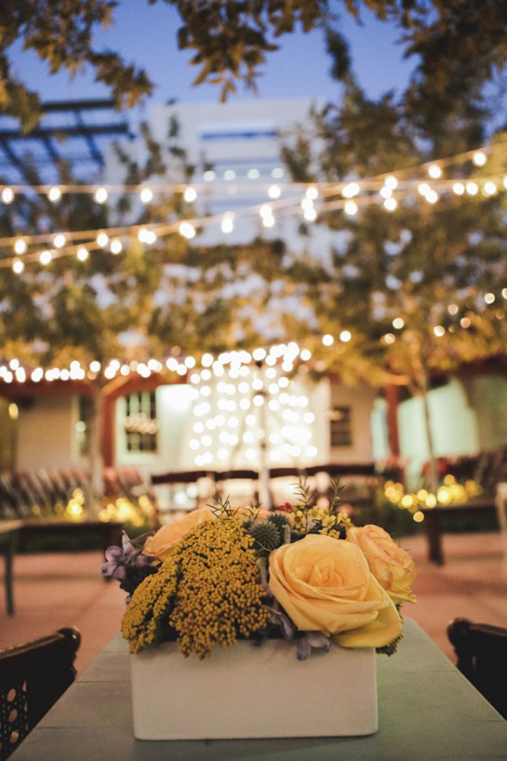Lovely Reception With String Lights