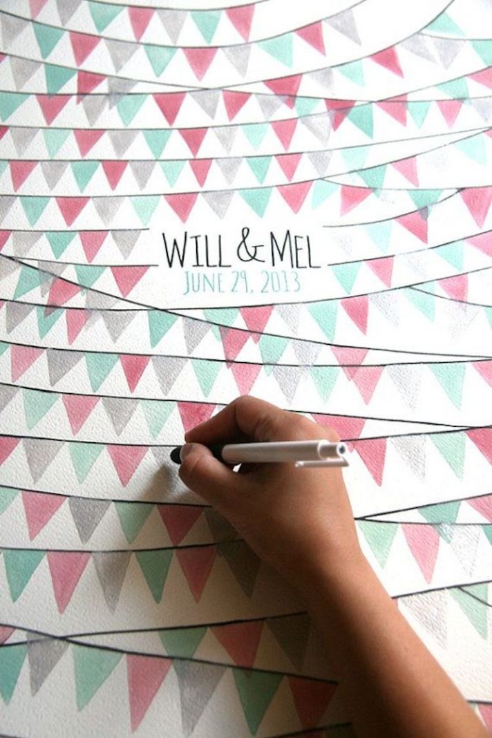 Modern Guest Book Idea