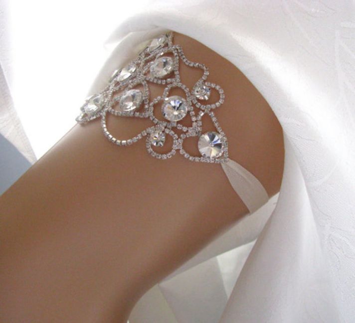Crystal and Rhinestone Garter