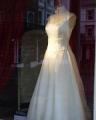 The wedding dress has yet to be claimed. the wedding dress has yet to be claimed