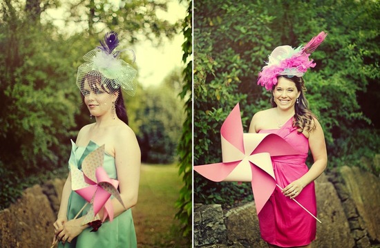unique wedding ideas Groomie we blew up the reception decorations pinwheels