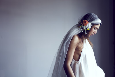 photo of Floral Bridal Veils for the Rustic Bohemian Bride