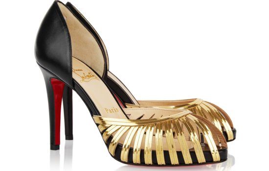 Peep toe wedding shoes for brides.
