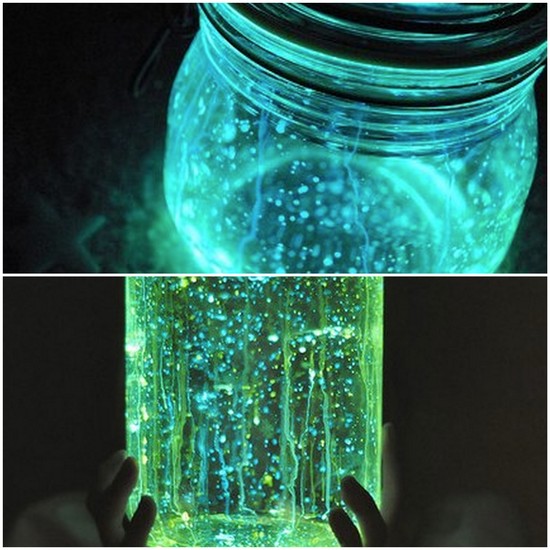 photo of Wedding Decor DIYs glow in the dark mason jars 2