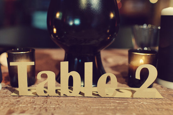 Wedding Table Numbers with a Unique Twist
