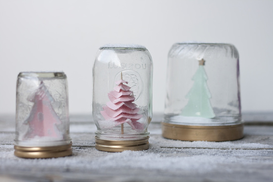 DIY Wedding Projects for Winter Brides Snow Globe Decor 5
