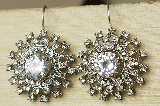 Vintage Wedding Accessories Art Deco Earrings