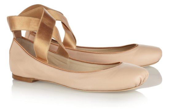 Ballet Pink Flat Bridal Shoes