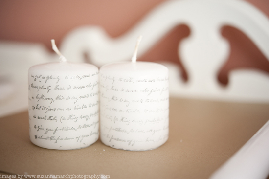 DIY Wedding Ideas Printed Candles