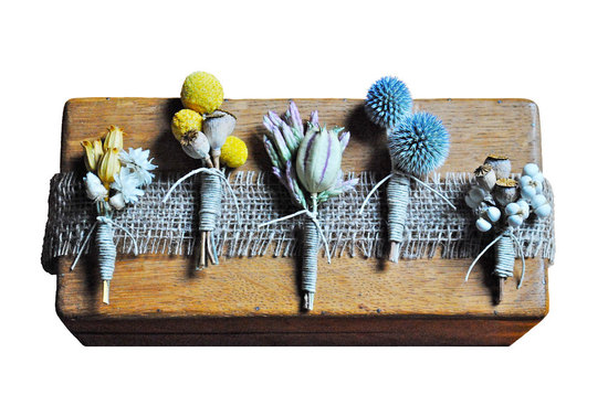 Eco Boutonnieres for Groom and Groomsmen