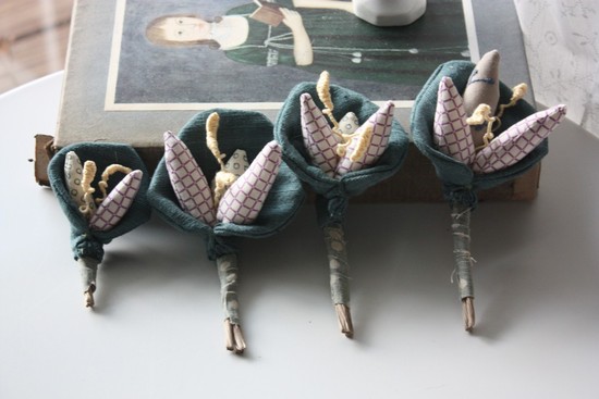 Fabric Boutonnieres eco friendly