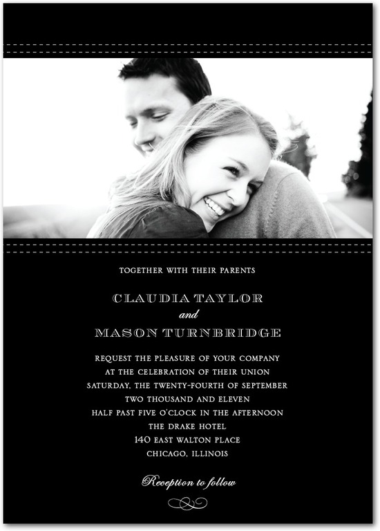 photo of Signature white wedding invitations, Tasteful Tailoring