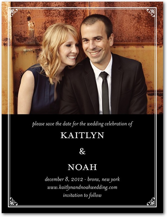 photo of Signature white save the date cards, Vision of Love