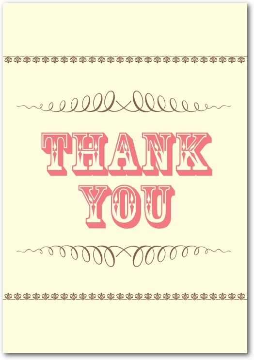photo of Signature ecru thank you cards, Antique Affair